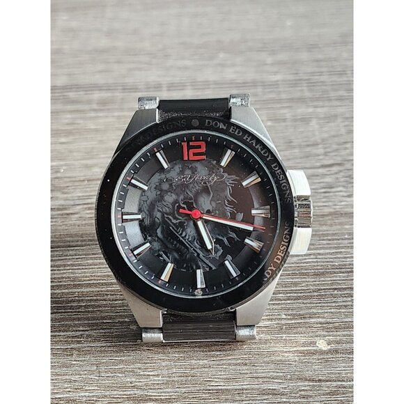 Ed Hardy Men's Black Hamster Watch HM-BK 0320 (NOT WORKING, MAY NEED BATTERIES) - Picture 2 of 16